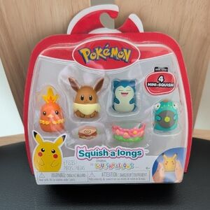 Pokémon Squish-a-longs Mini Squish Set, Aldi Exclusive, NWT